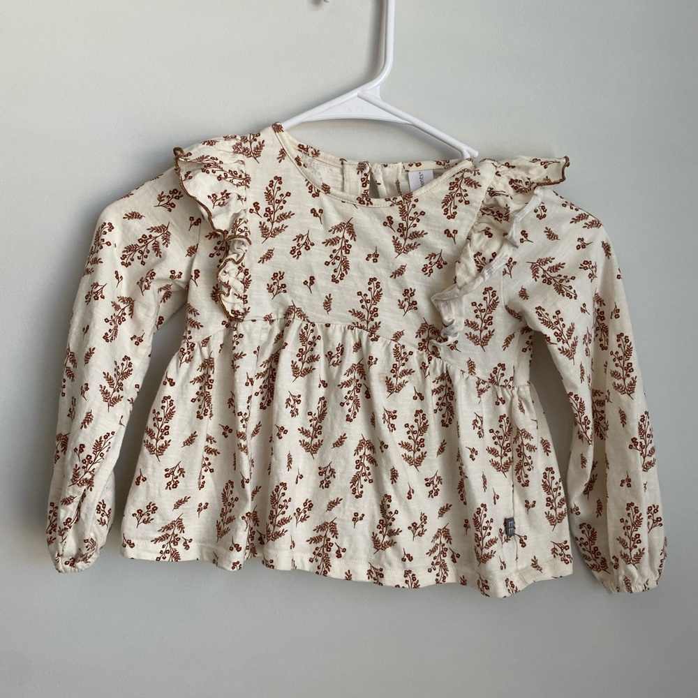 Modern Moments Gerber Long-Sleeve Floral Ruffle Top